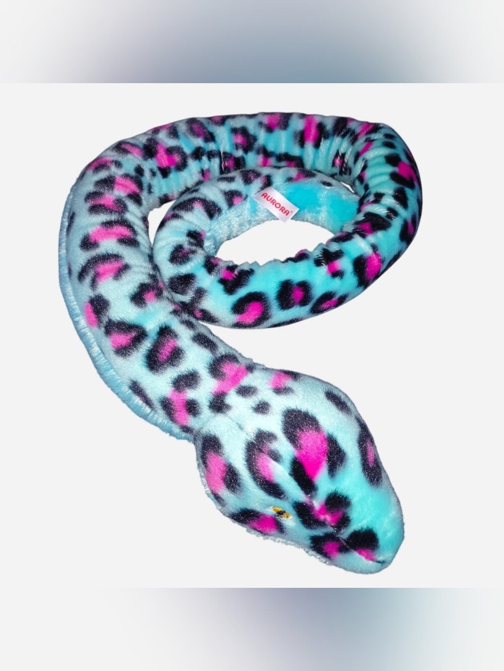 Aurora 50 Inch × 2 Inch Colorful Leopard Snake Lifelike Stuffed Animal Plush Toy